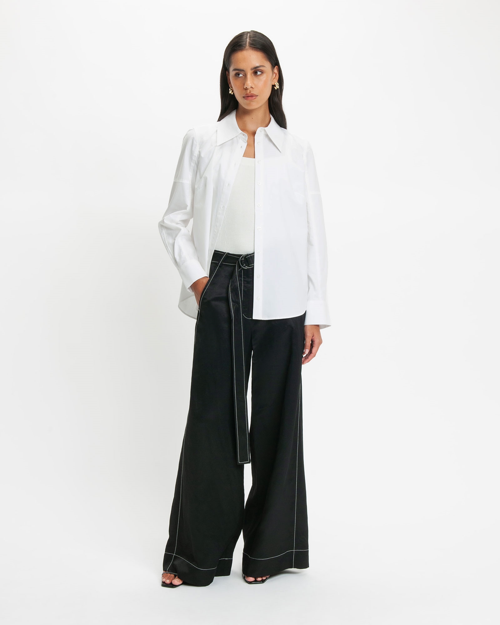 Tops and Shirts | Point Collar Shirt | 110 Off White