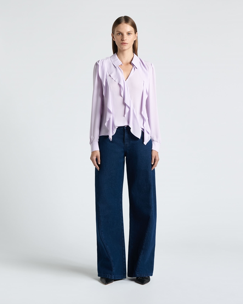 Tops and Shirts | Ruffle Detail Blouse | 561 Lavender