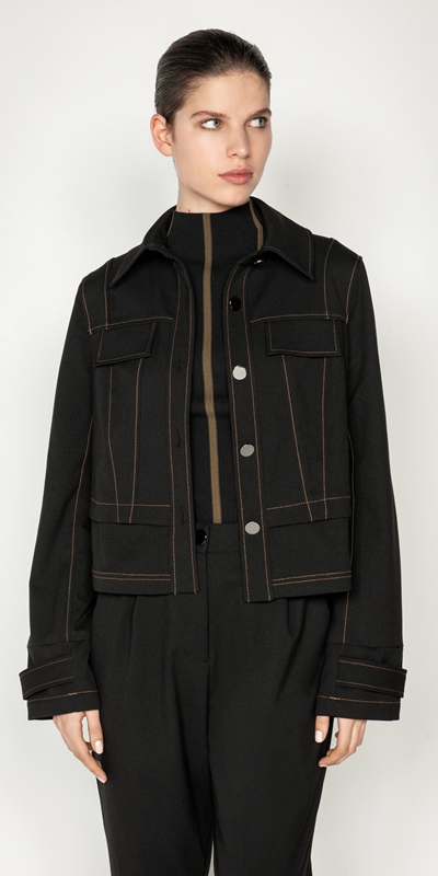 Jackets and Coats  | Eco Utility Jacket | 990 Black