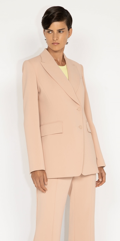 New Arrivals | Twill Tailored Jacket | 857 Light Clay