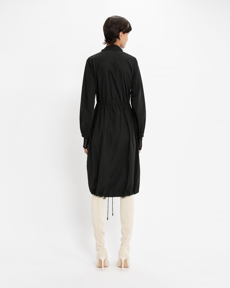 Jackets and Coats  | Drawstring Parka | 990 Black