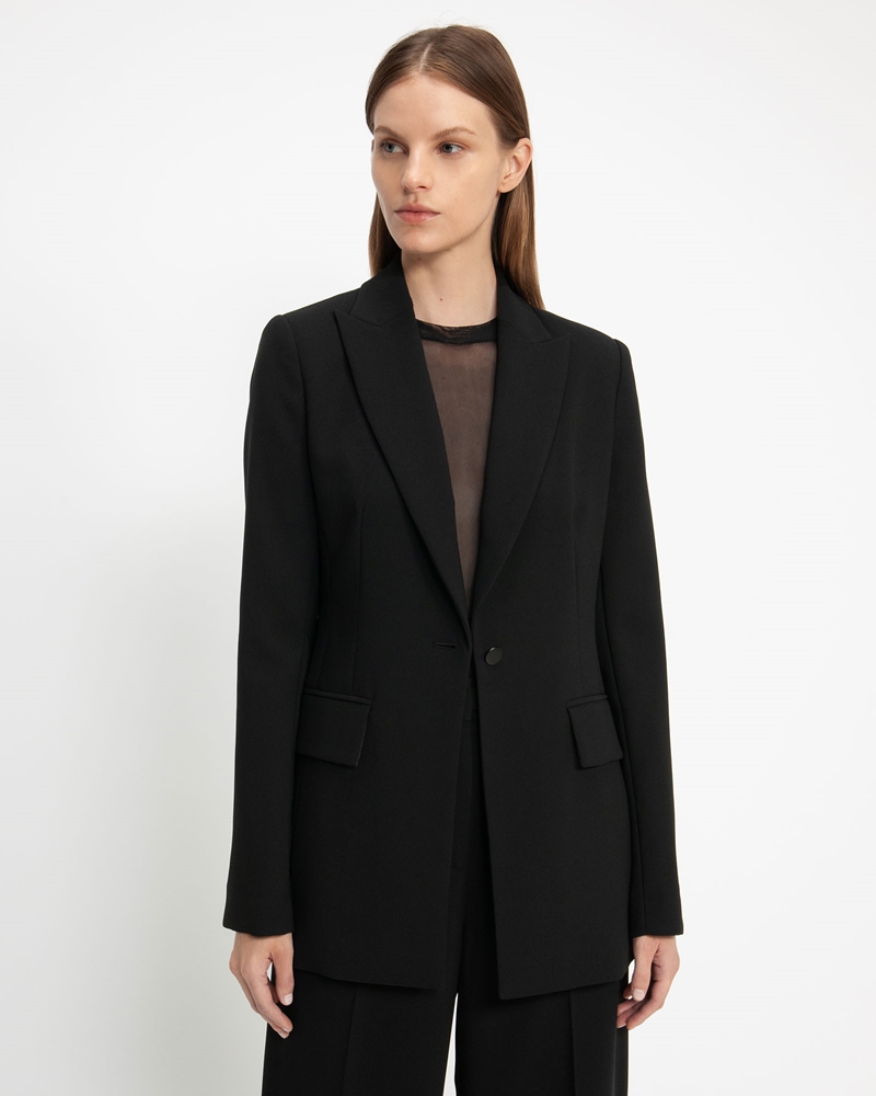 Sale | Crepe Tailored Blazer | 990 Black