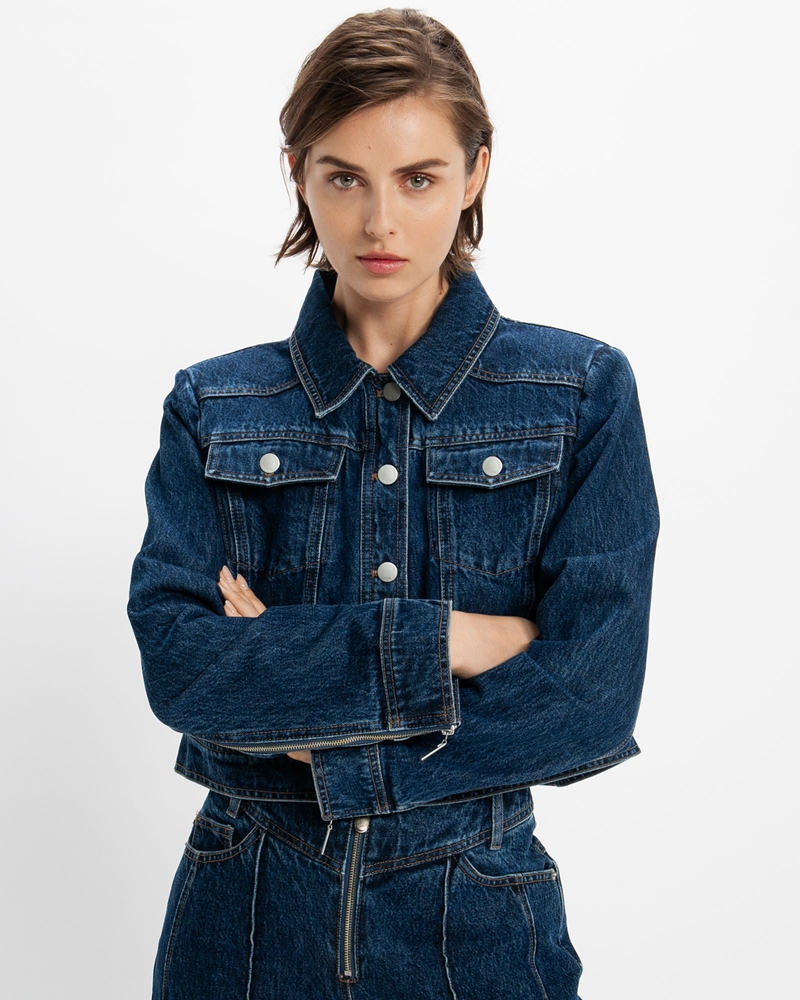 | Denim Cropped Jacket