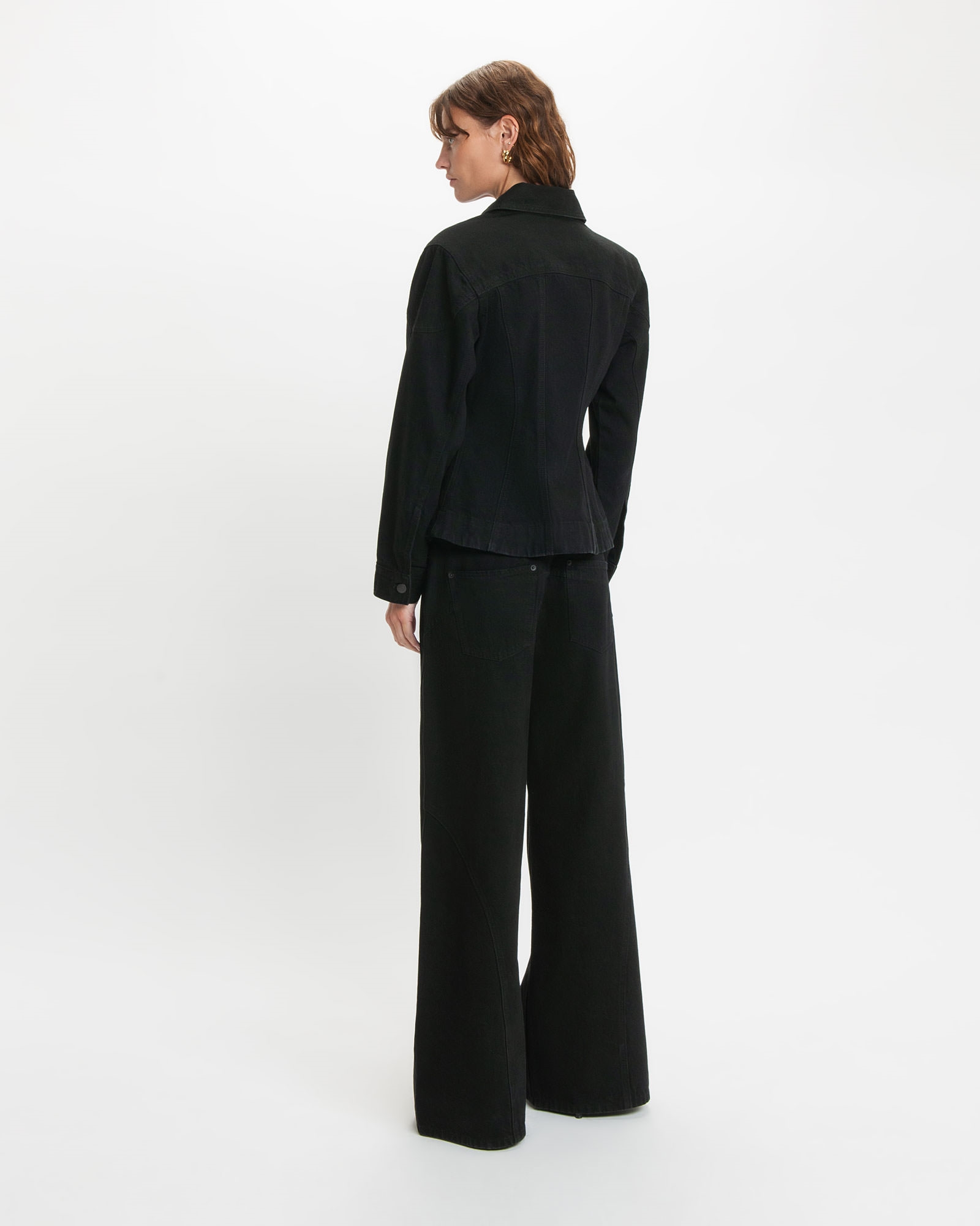 Black Denim Waisted Panel Jacket | Buy Jackets and Coats Online - Cue