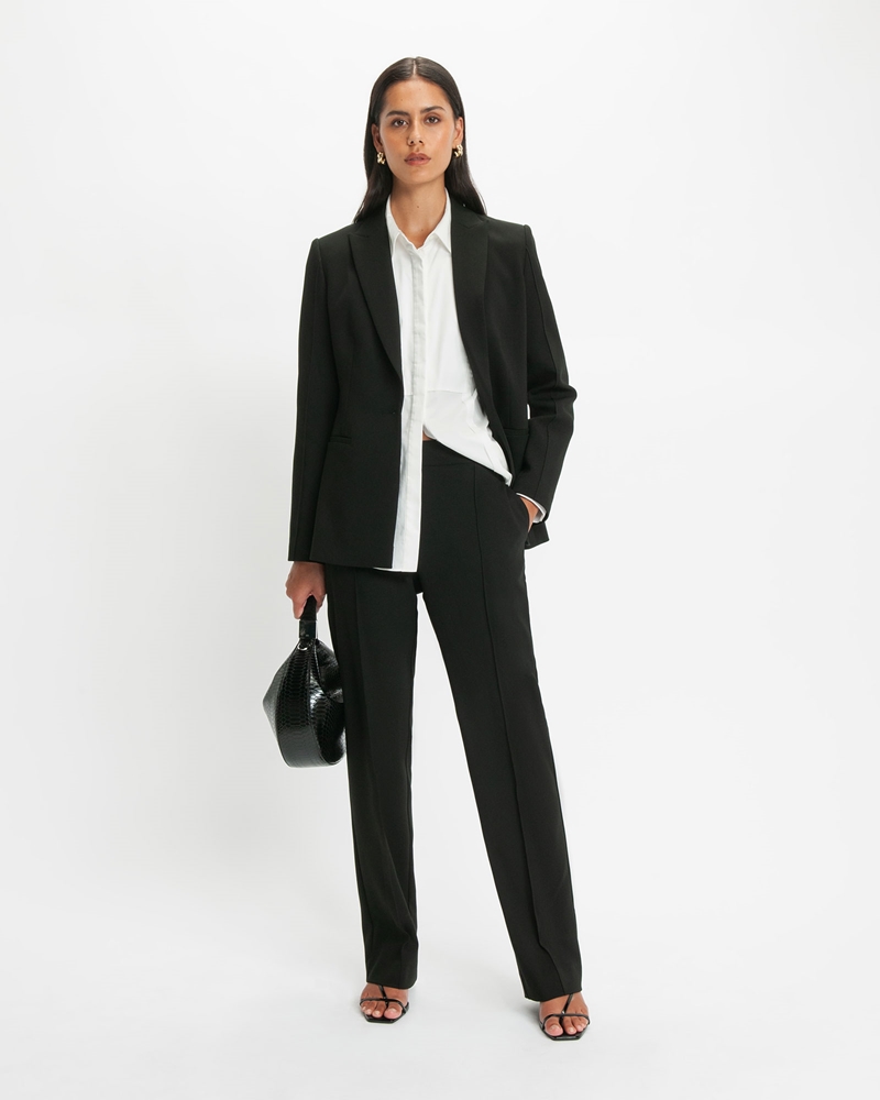 Jackets and Coats | Stretch Suit Tailored Blazer | 990 Black