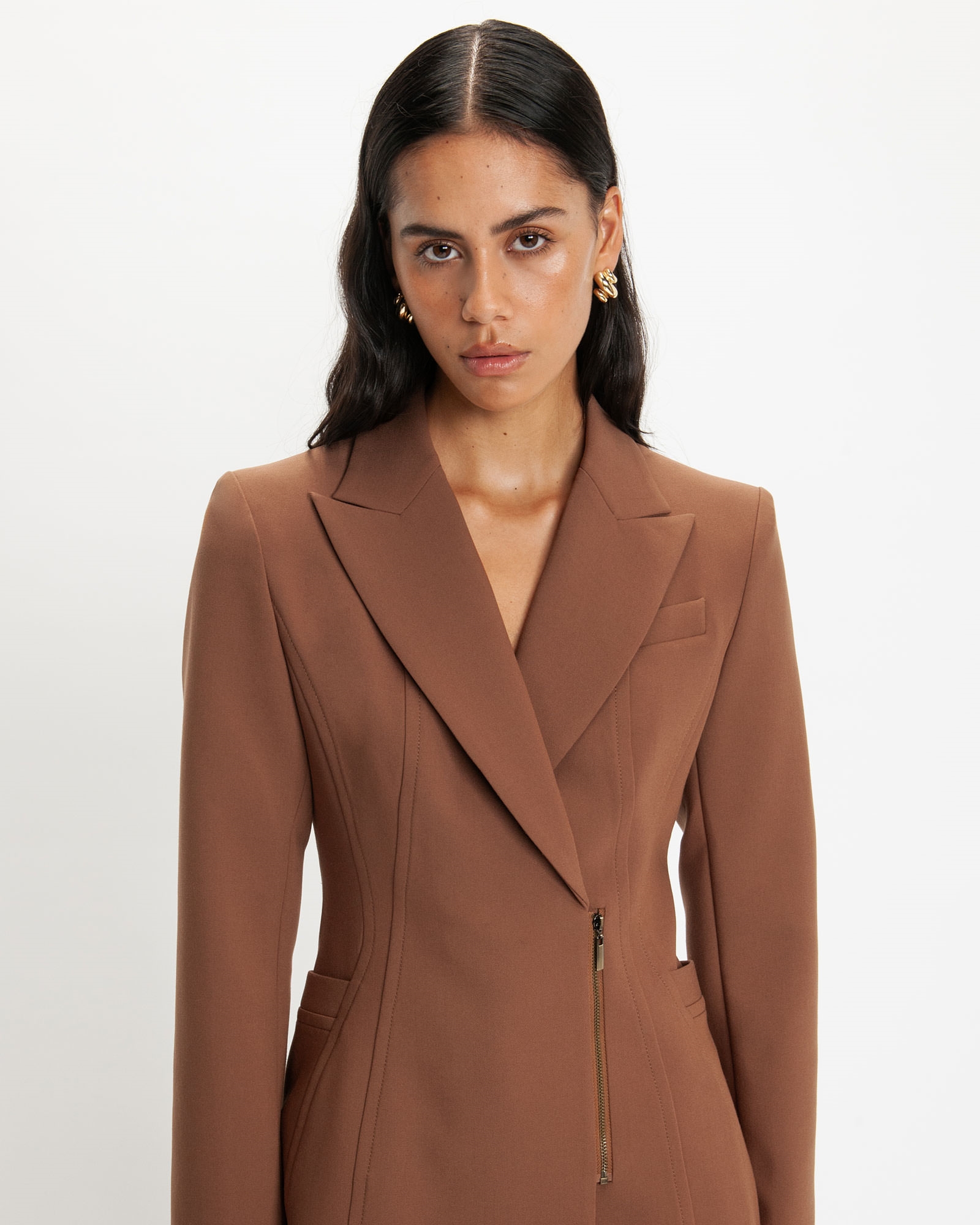 Jackets and Coats  | Tailored Zip Jacket | 851 Chestnut