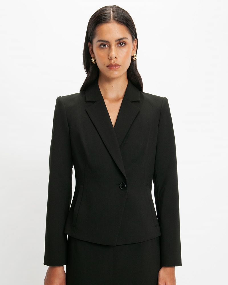 | Stretch Suit Cropped Jacket
