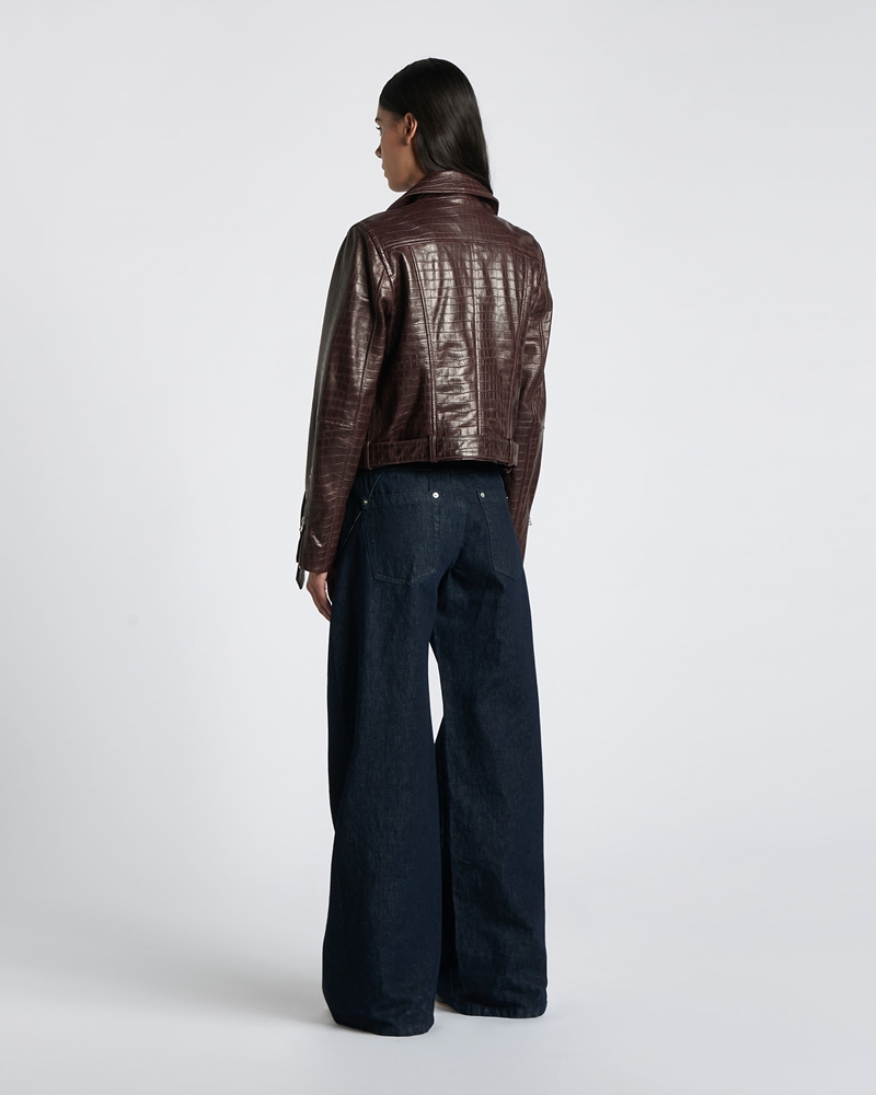 New Arrivals  | Leather Biker Jacket | 694 Pinot