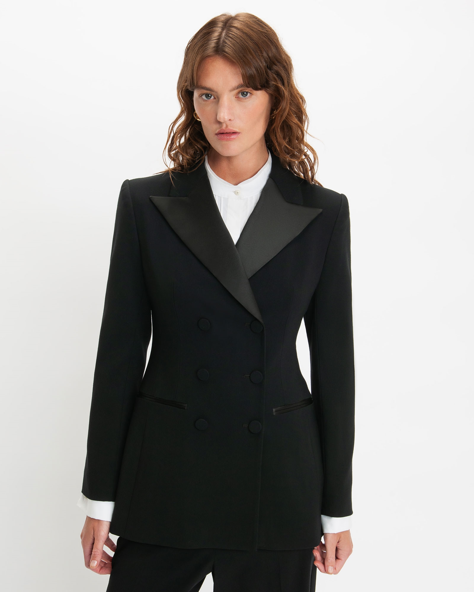 Jackets and Coats  | Satin Lapel Tuxedo Jacket | 990 Black