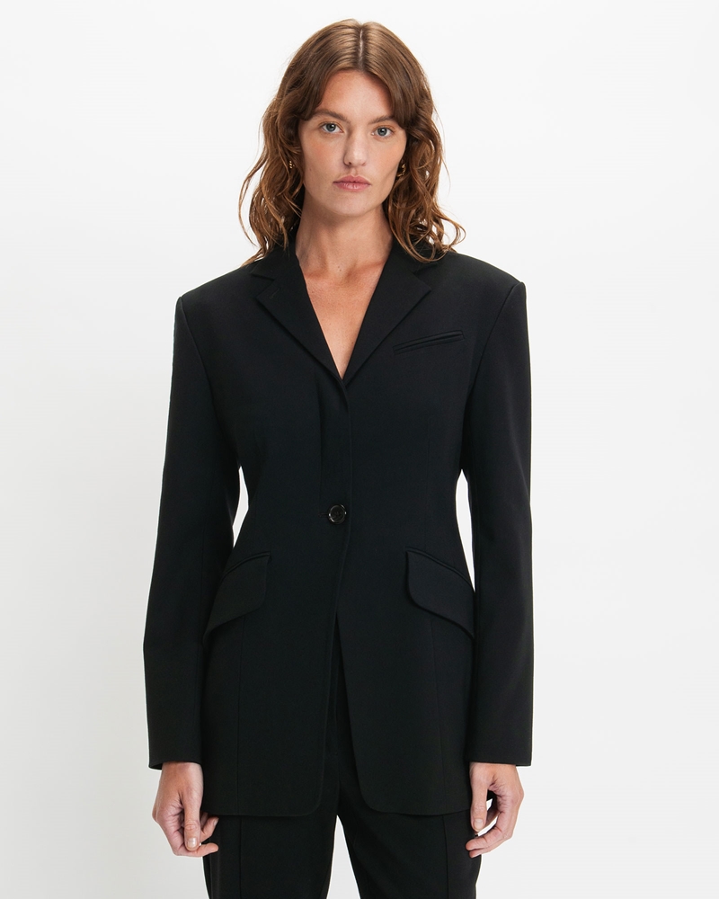 Jackets and Coats | Three Button Blazer  | 990 Black