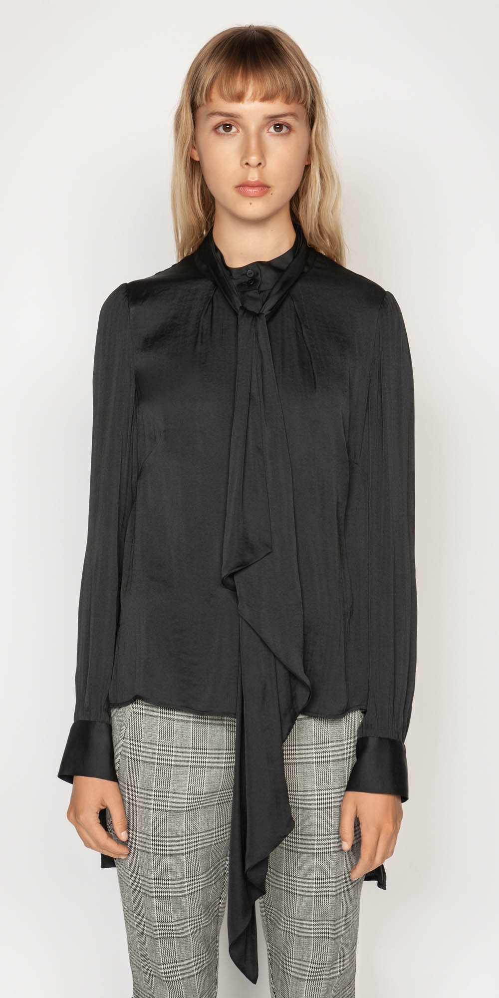 Satin Stepped Hem Blouse | Buy Shirts Online - Cue