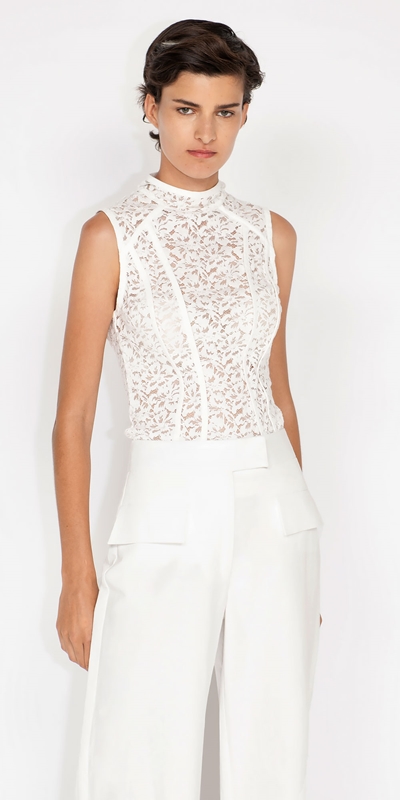 New Arrivals  | Cotton Lace Top | 110 Off White