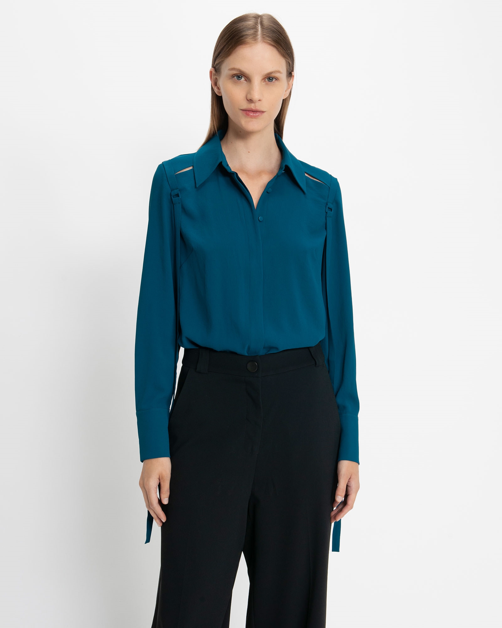 Soft Crepe Tie Detail Shirt | Buy Tops & Shirts Online - Cue