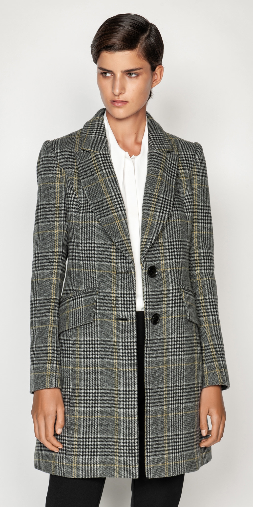 Prince Of Wales Check Coat Buy Coat Online Cue 