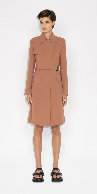 Jackets and Coats | Clay Soft Layered Trench | 856 Clay