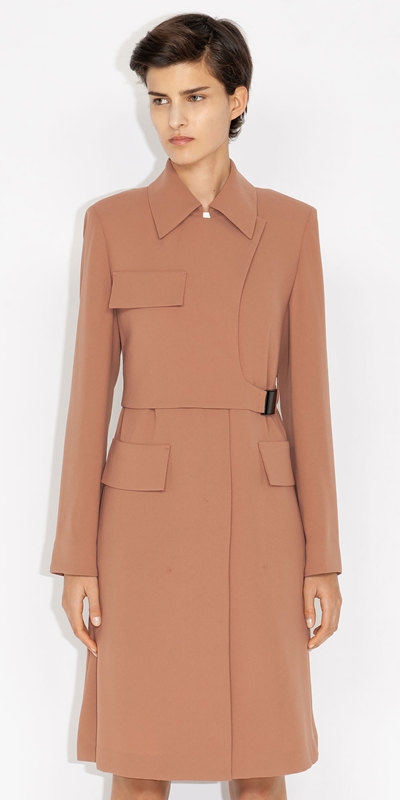 Jackets and Coats  | Clay Soft Layered Trench | 856 Clay
