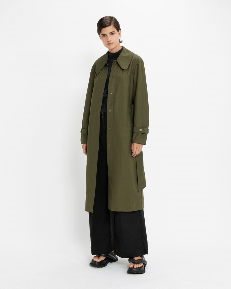 | Khaki Belted Trench