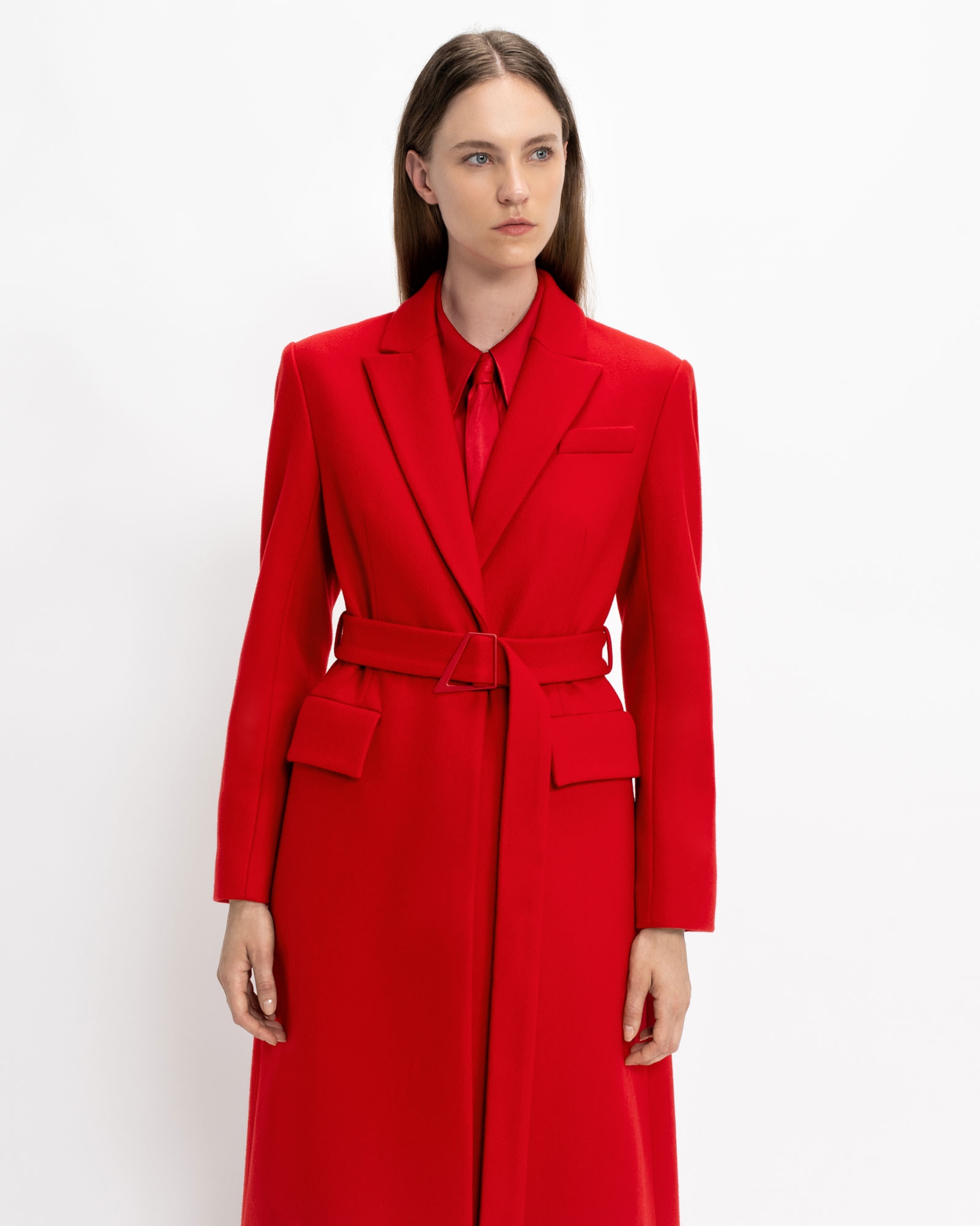 New Arrivals | Scarlet Wool Coat | 642 Ruby