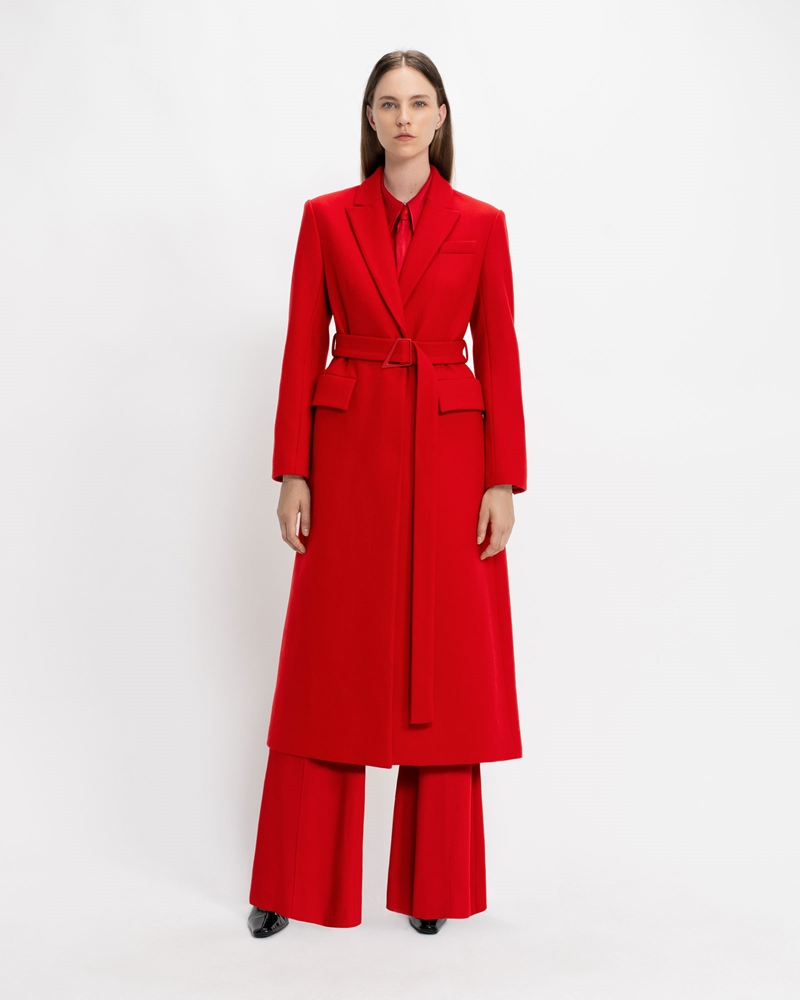 Jackets and Coats | Scarlet Wool Coat | 642 Ruby