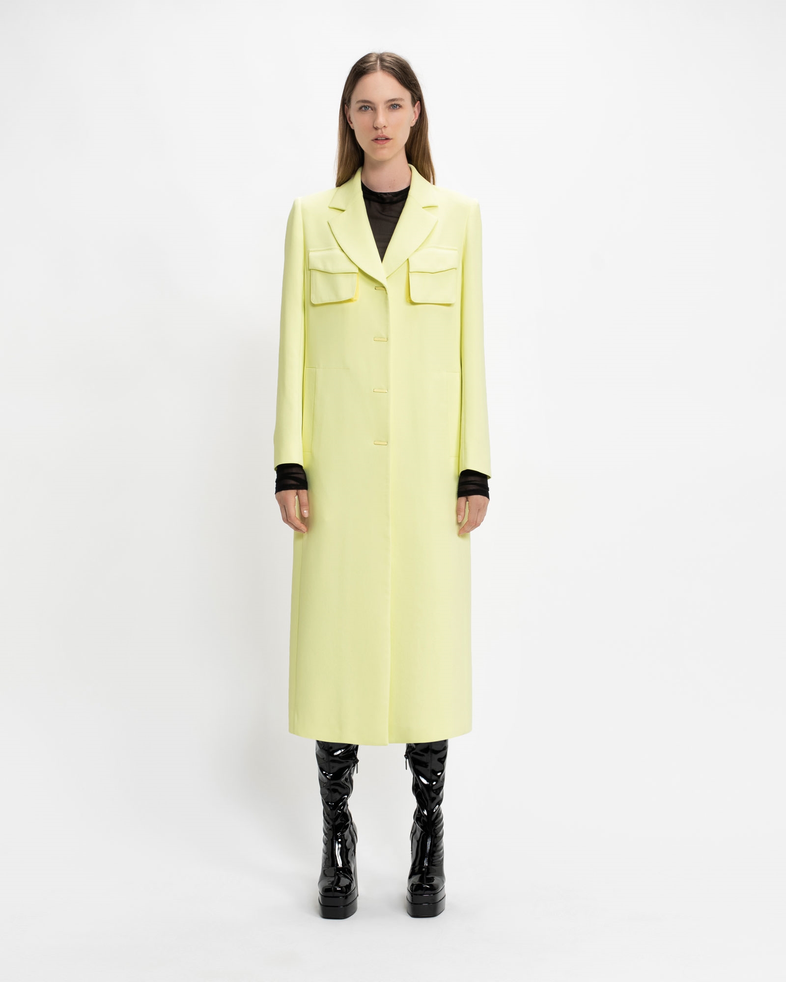 New Arrivals | Lime Utility Coat | 352 Soft Lime