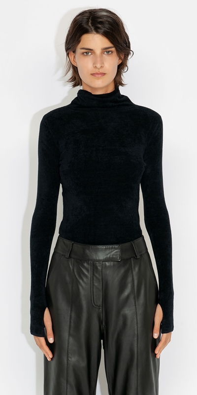 Knitwear  | Fine Velour Knit | 990 Black