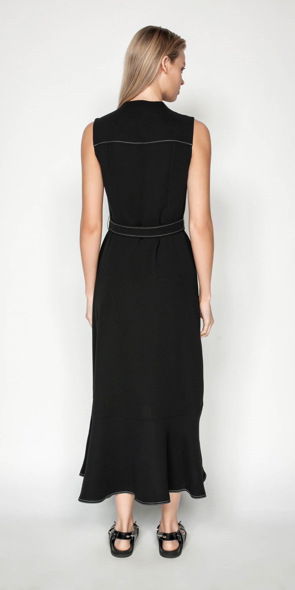 Belted Crepe Midi Dress | Buy Dresses Online - Cue