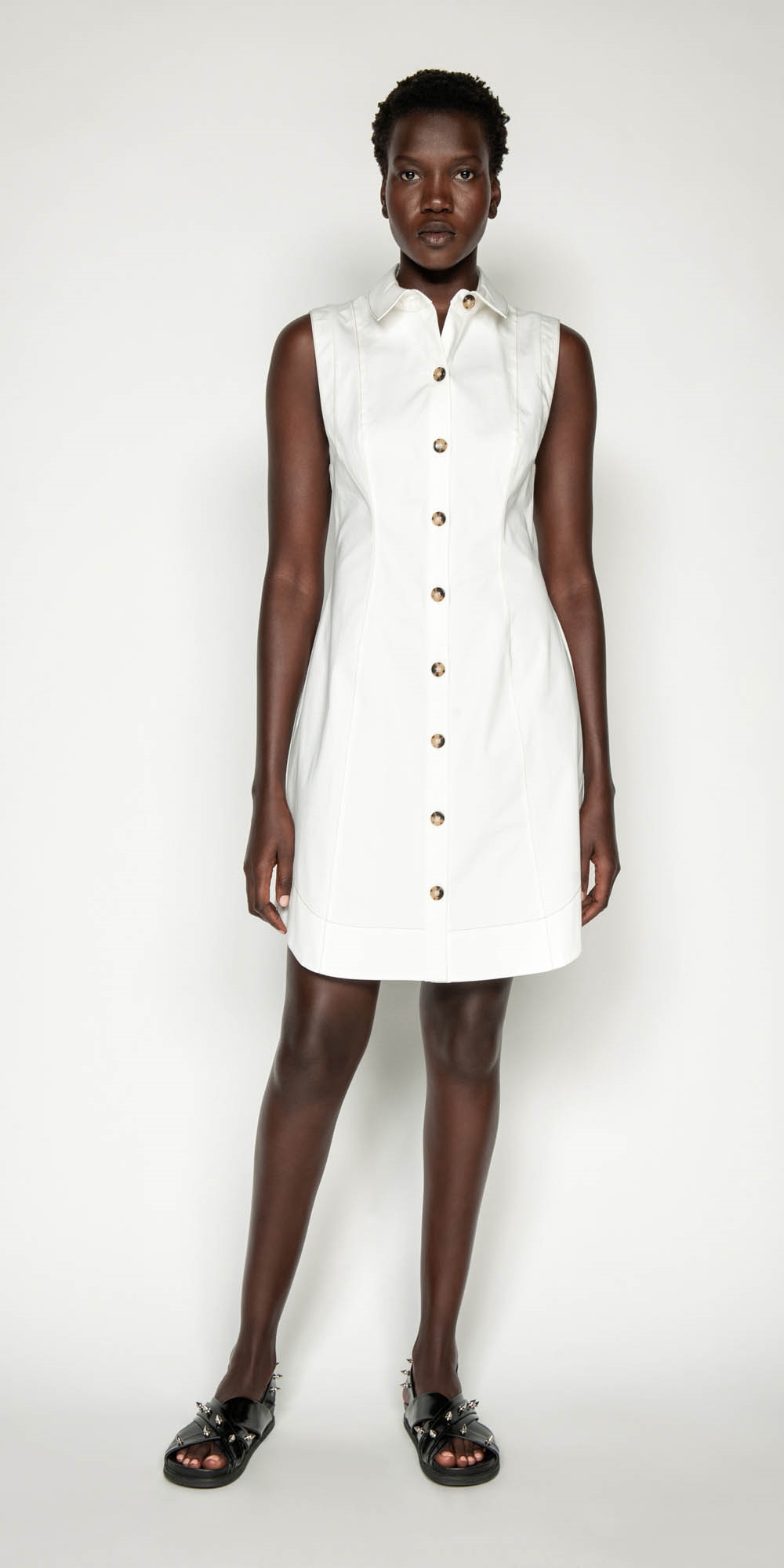 Cotton Button Front Dress | Buy Dresses Online - Cue