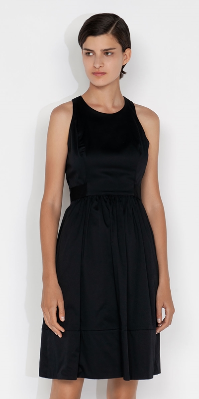Dresses  | Organic Cotton Cross Back Dress | 990 Black