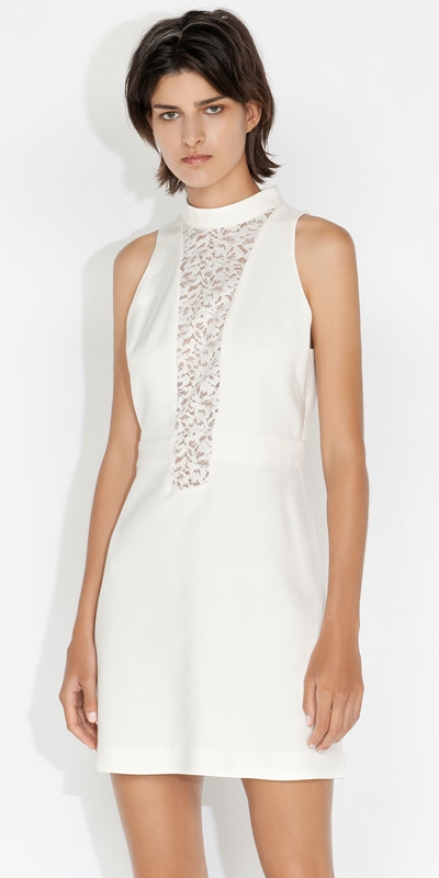 New Arrivals  | Lace Shift Dress | 110 Off White