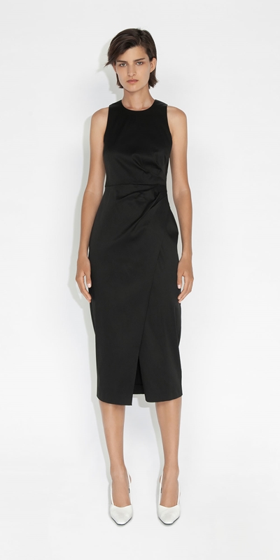 Dresses | Waist Tuck Pencil Dress | 990 Black