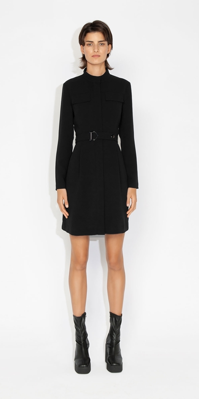 Sale | Belted Utility Dress | 990 Black