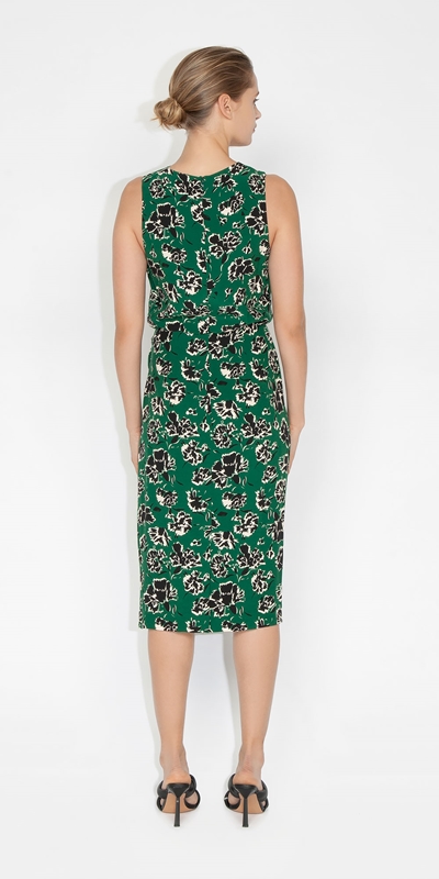 Dresses | Emerald Floral Midi Dress | 335 Emerald