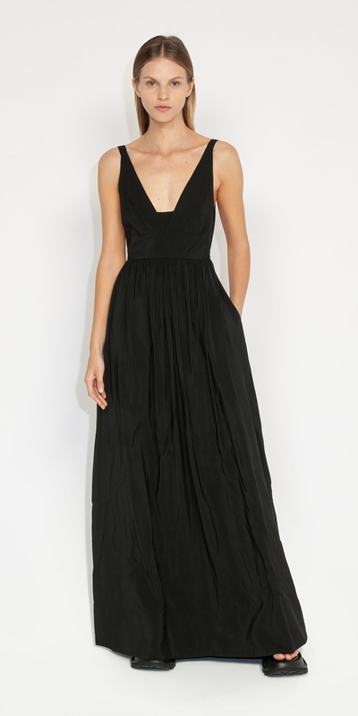 Dresses | Modern Crinkle Maxi Dress | 990 Black