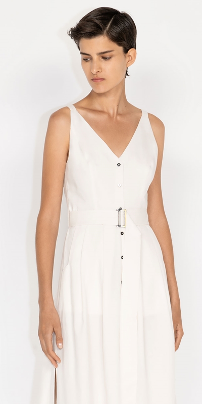 Dresses  | Cotton Button Front Dress | 105 Milk