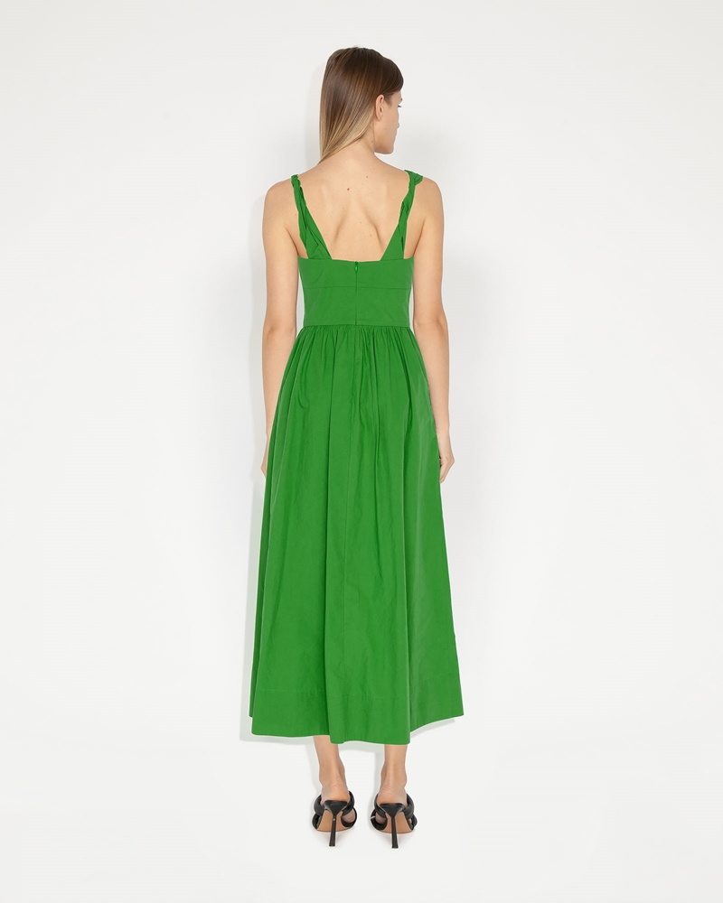 Dresses  | Cotton Twist Dress | 327 Lime Zest