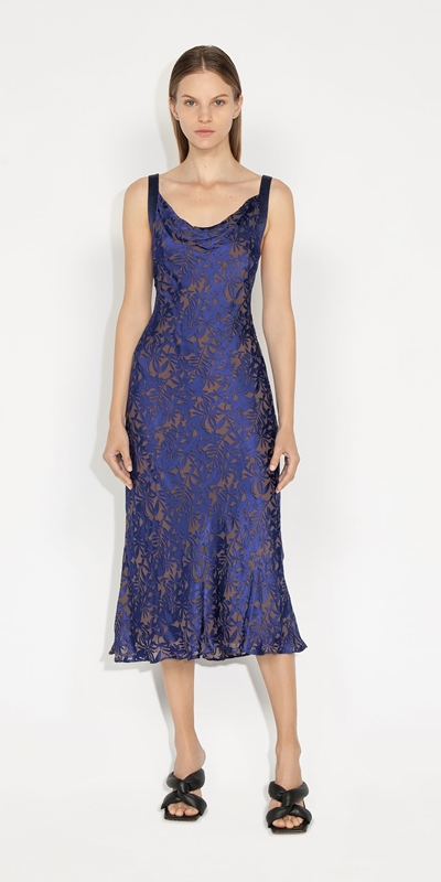 Sale | Ultraviolet Burnout Bias Dress | 571 Ultra Violet