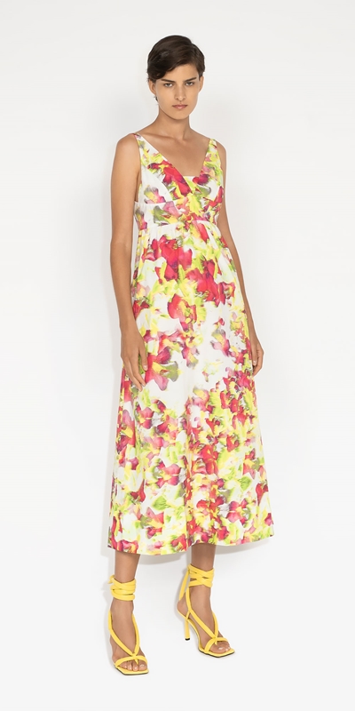 Dresses | Blurred Rose Maxi Dress | 351 Wild Lime