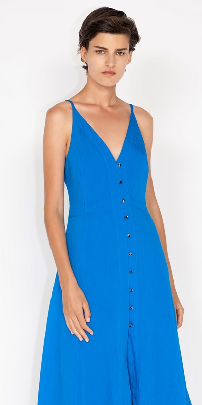 Sale  | Soft Sheer Tencel Dress | 722 Sea Blue