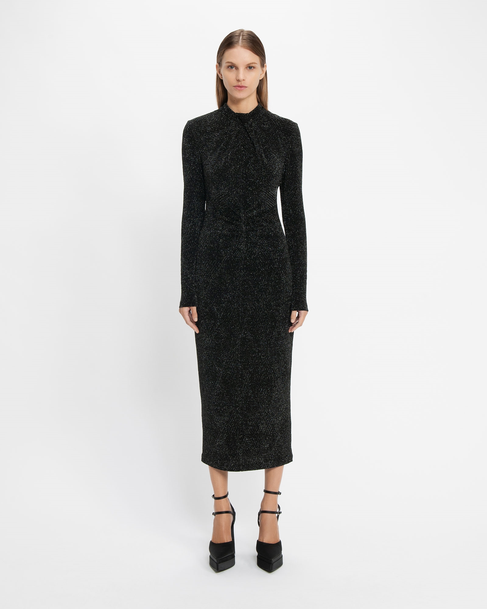 Lurex Knit Midi Dress | Buy Dresses Online - Cue