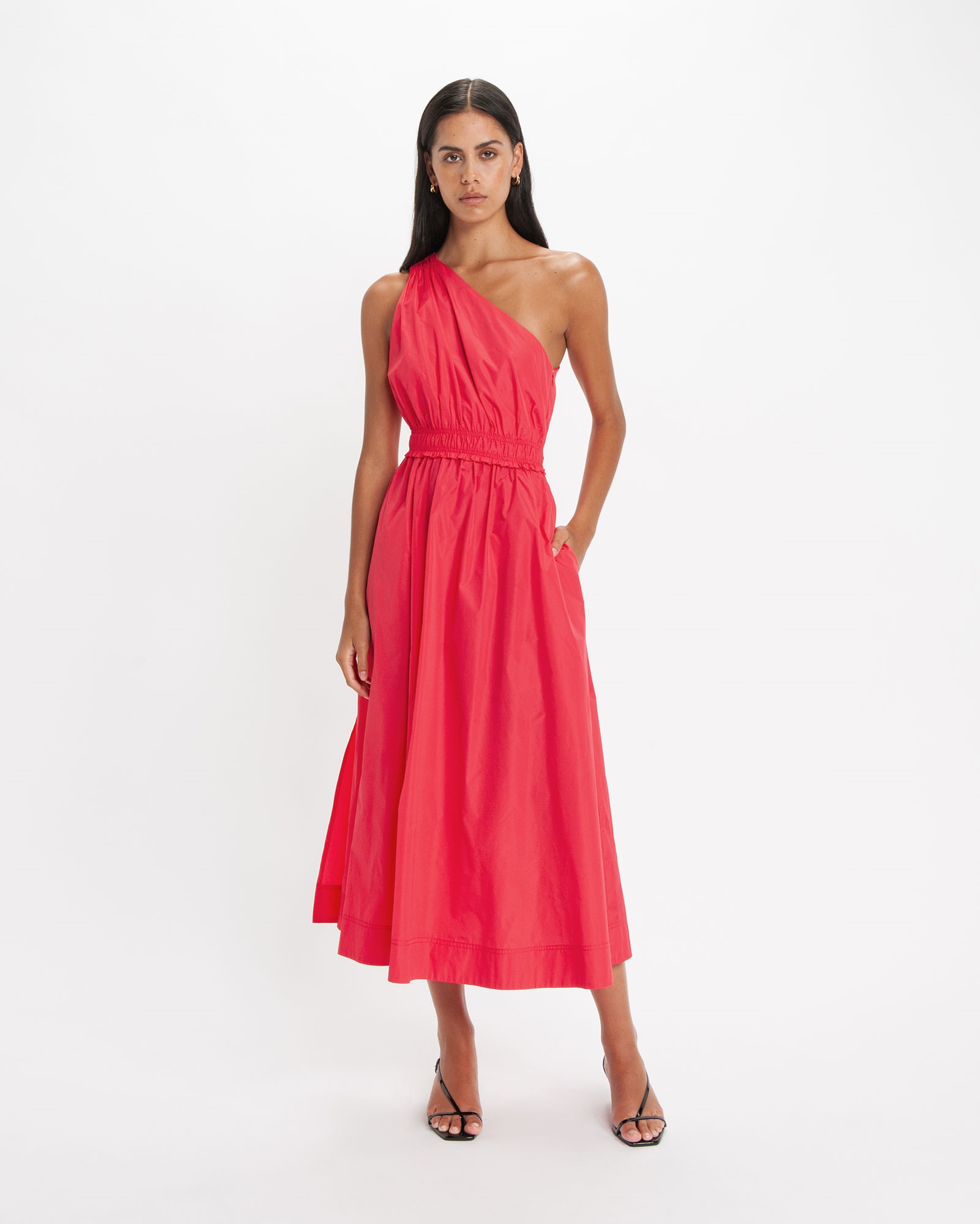 Sale | Asymmetrical Taffeta Dress | 542 Malibu