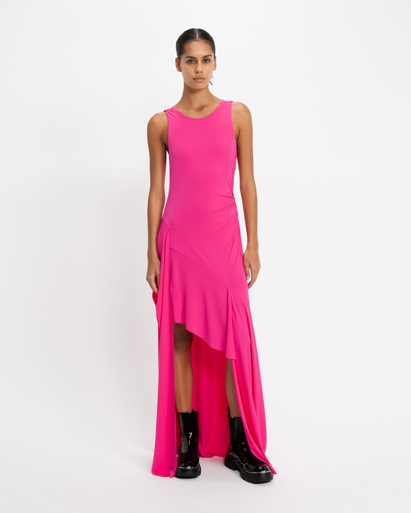 Sale | Cowl Back Dress | 519 Hot Pink