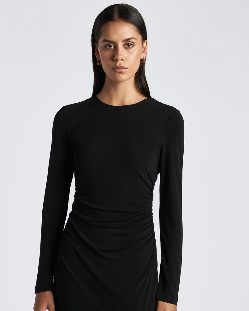 Sale | Laced Back Midi Dress | 990 Black