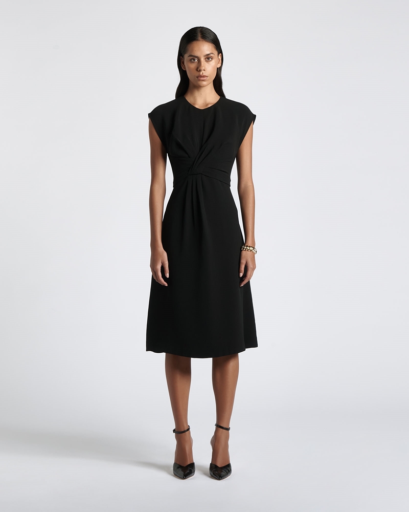 Wear to Work | Twist Detail Dress | 990 Black