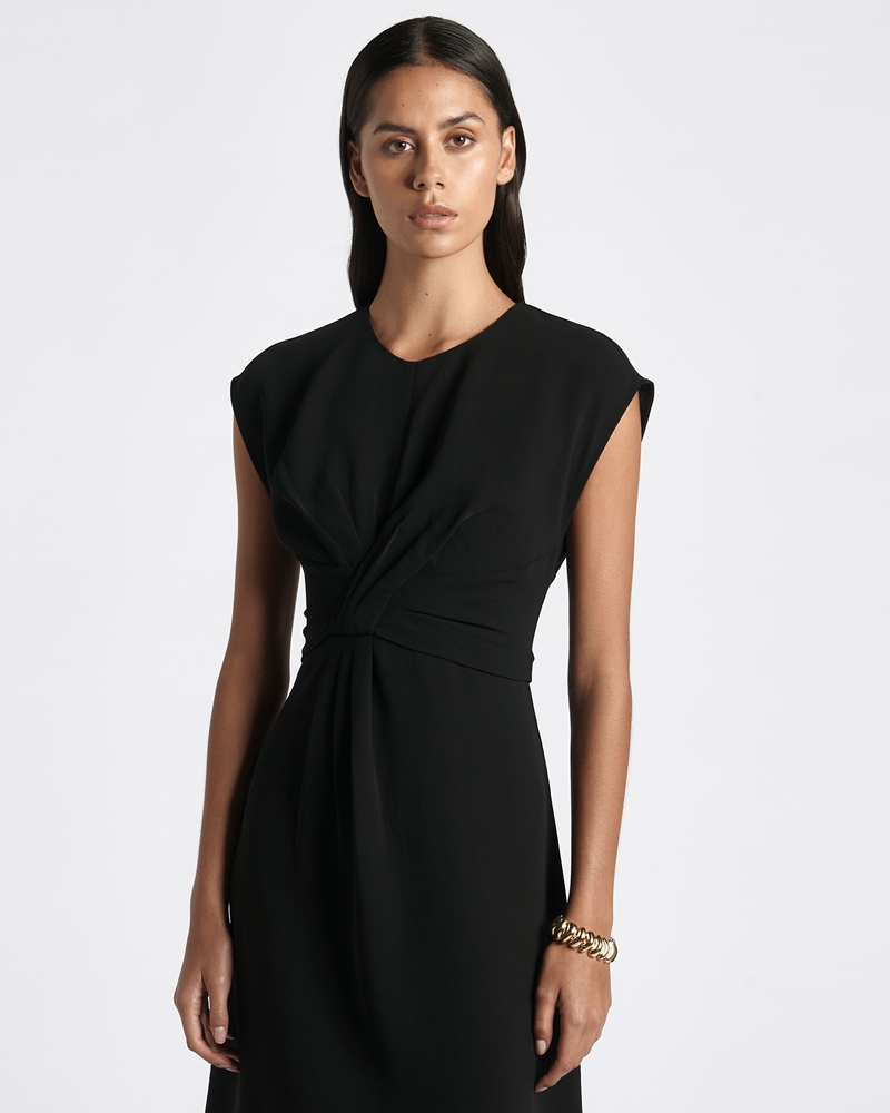 Wear to Work | Twist Detail Dress | 990 Black