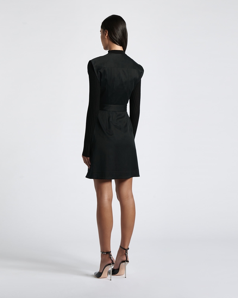 New Arrivals  | Cotton Mini Dress | 990 Black