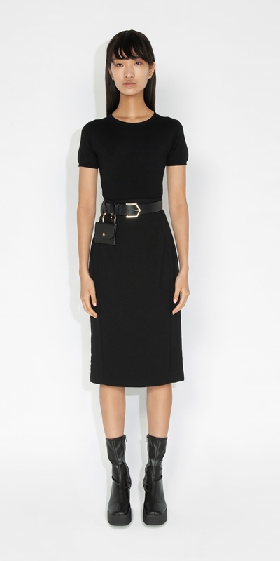 Wear to Work | Waisted Pencil Skirt | 990 Black