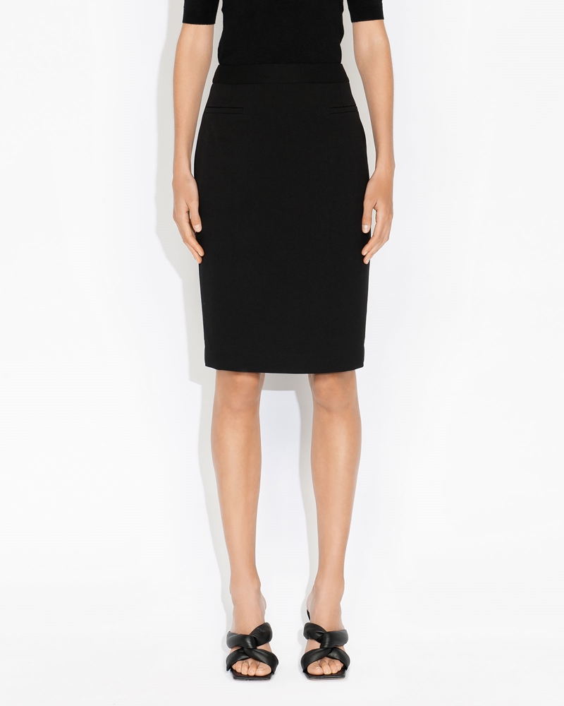 Skirts | Regular Waist Pencil Skirt | 990 Black