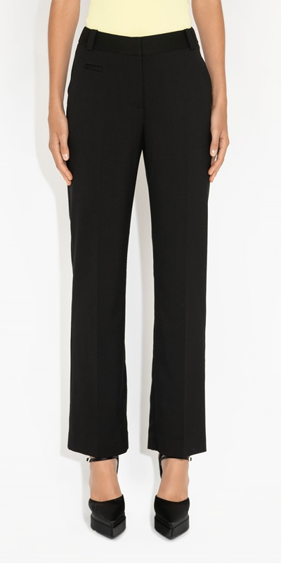 Wear to Work  | Waisted Straight Leg Pant | 990 Black