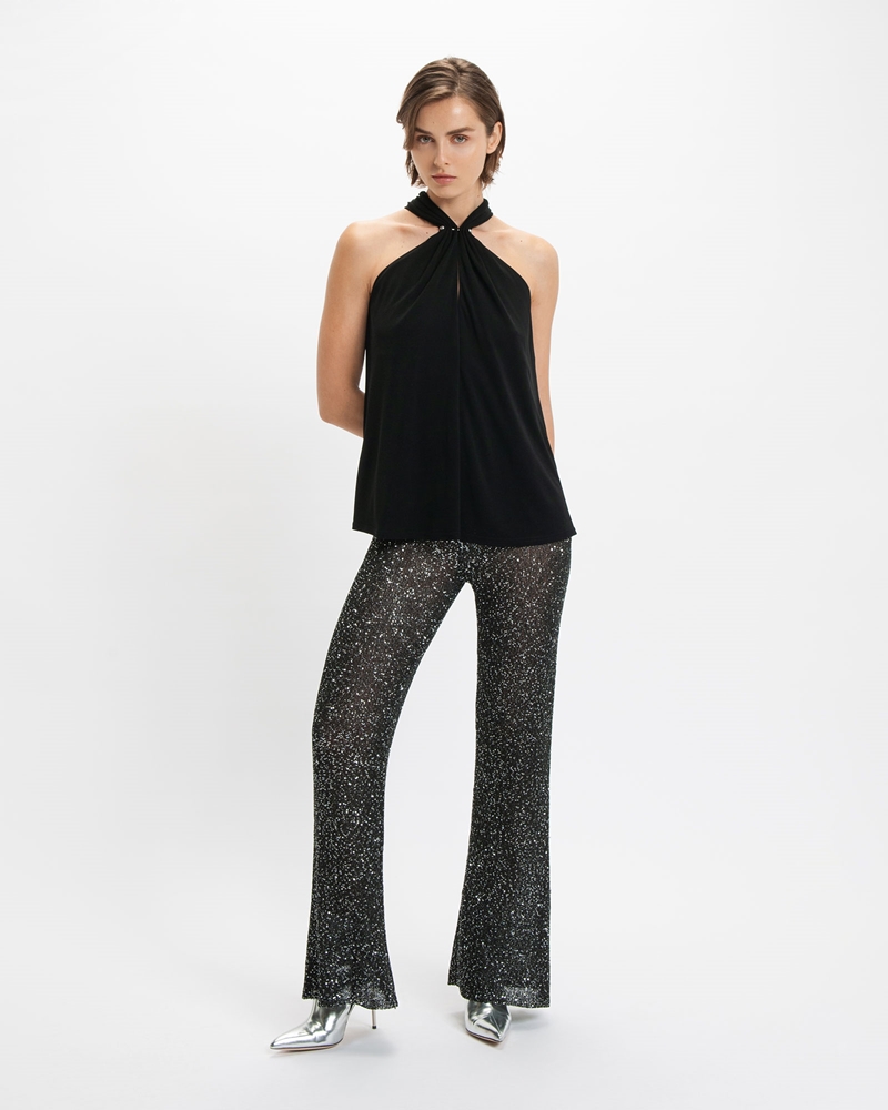 Sequin Knit Flared Pant | Buy Knitwear Online - Cue