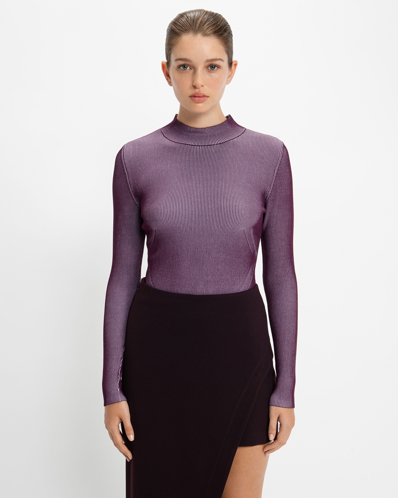 | Two Toned Ribbed Knit
